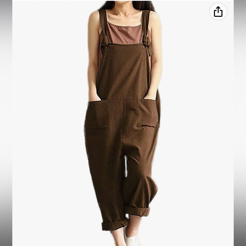 Zilcremo cotton overalls- coffee colour